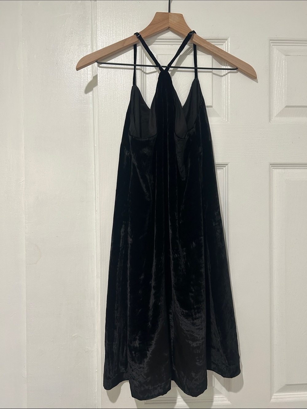 Madewell Black Velvet Slip Dress - Picture 2 of 2